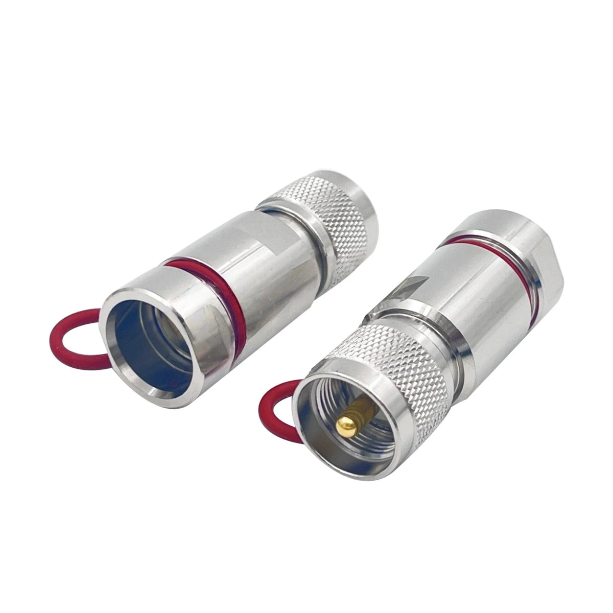 2Pcs PL259 UHF Male Connector For 1/2" Corrugated Coax Cable Equipment