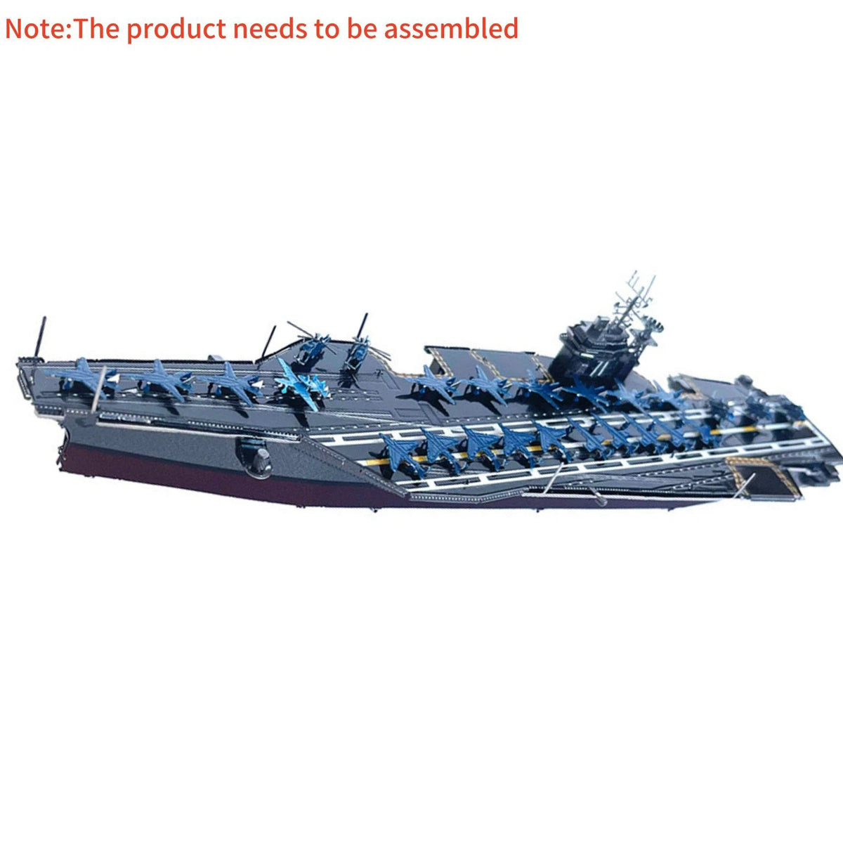 DIY Metal 1/1500 Scale USS Roosevelt Aircraft Carrier CVN-71 Model Kit Gift