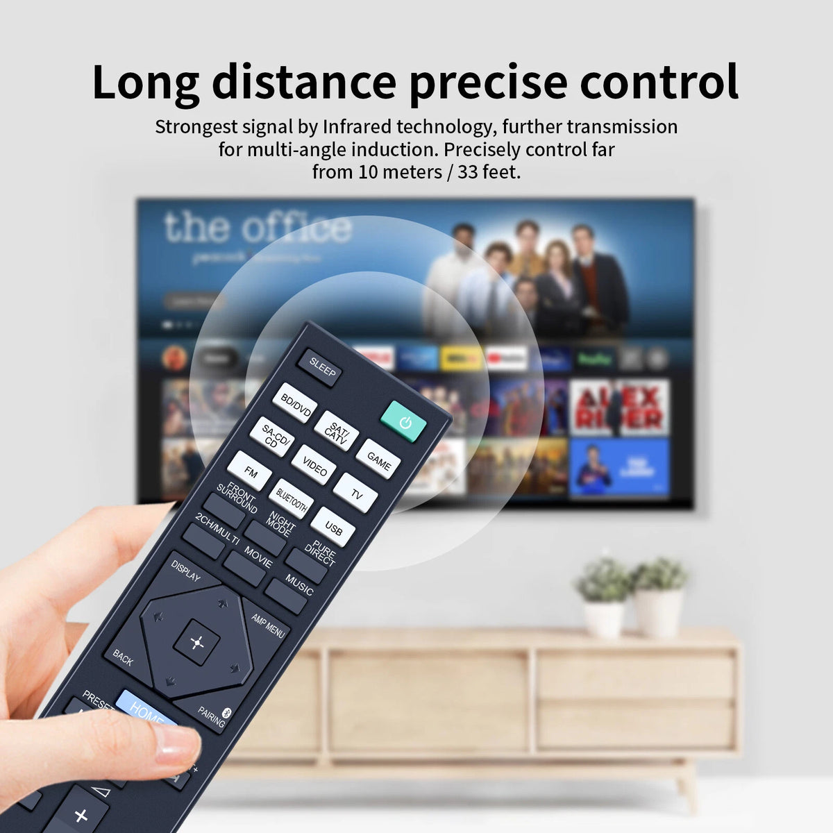 RMT-AA231U Replacement Remote Control For Sony AV System STR-DN1080 STR-DH770