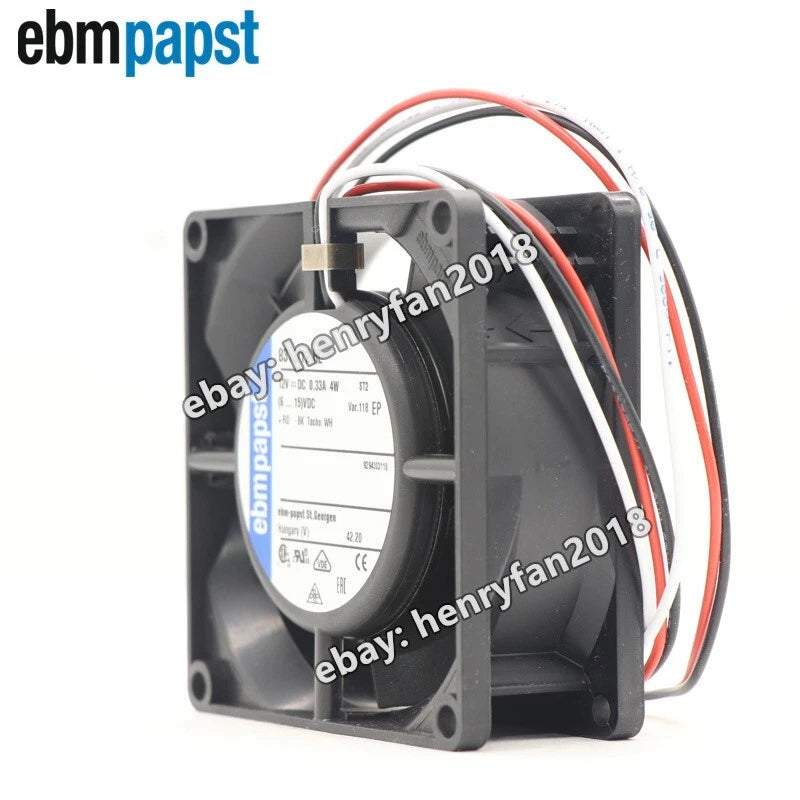 Ebmpapst Fan 8312/12HL Axial Fan DC 12V 333mA 4.0W 3-Wire Cooling Fan