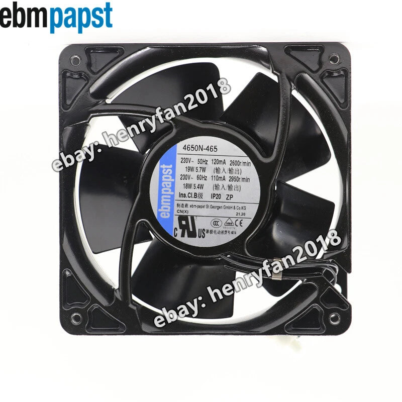 Ebmpapst Fan 4650N-465 Axial Fan 230V 18/19W 120*120*38mm Cabinet Cooling Fan