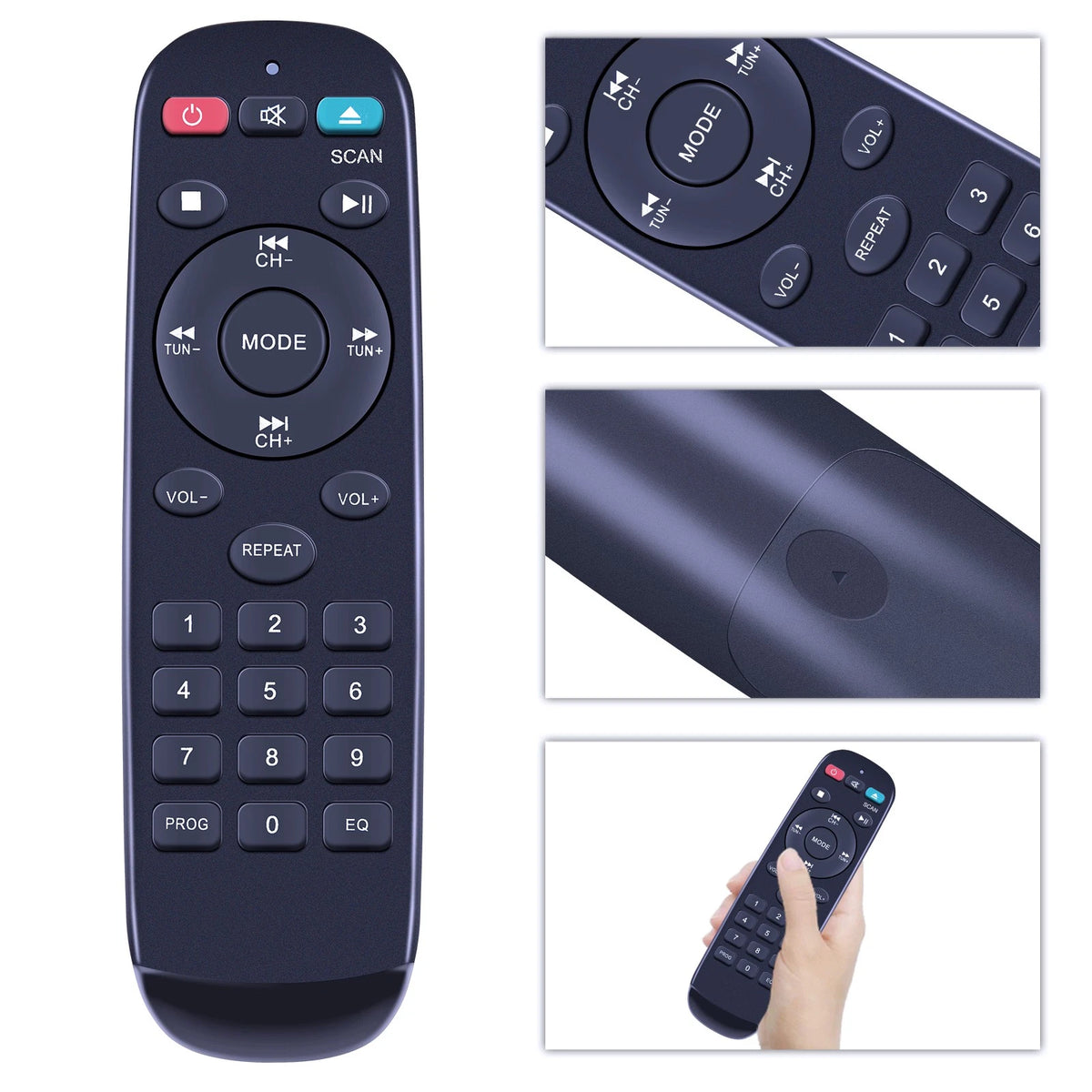 Remote For LONPOO Stereo Shelf System Vintage CD Player 40W RMS LP-SZGXG-DXES