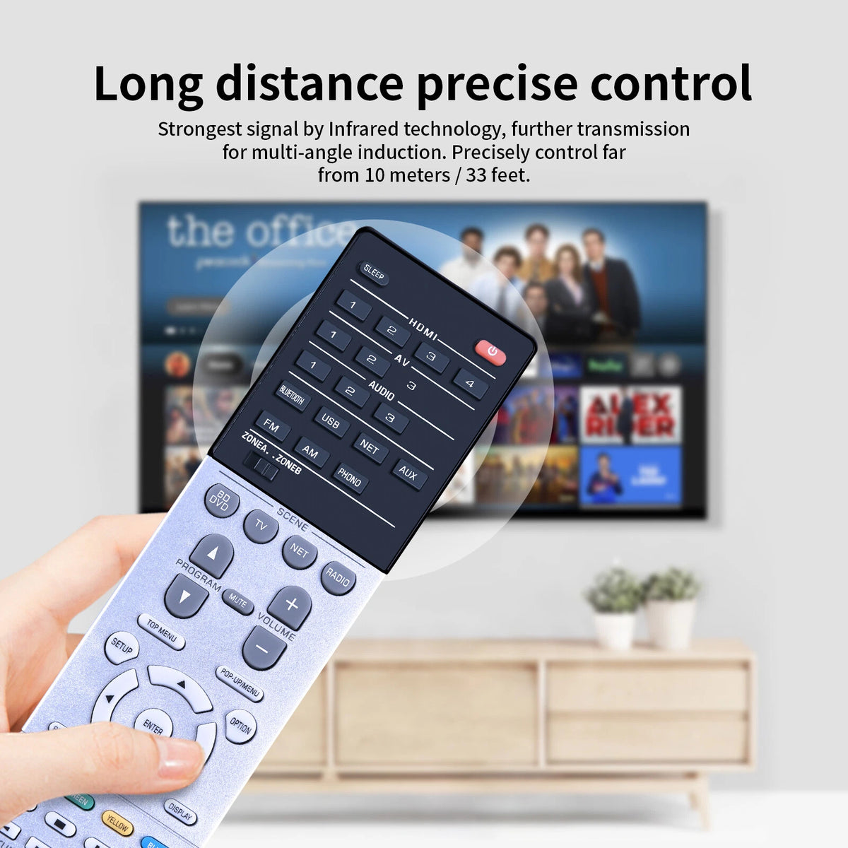 For Yamaha AV Receiver Remote Control RAV563 ZZ48380 RXA680 RX-A680