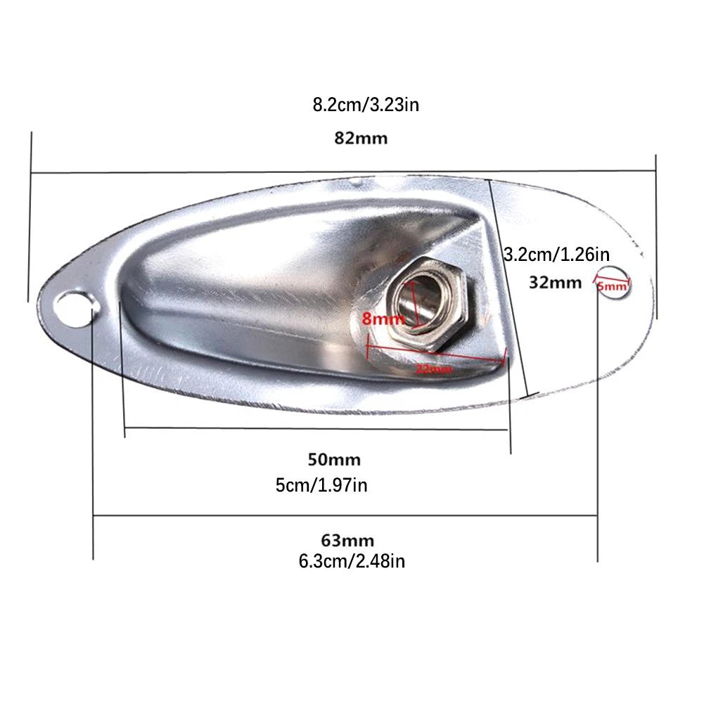 Boat Style Loaded Jack Socket Cover Plate For Strat Stratocaster Electric Guitar