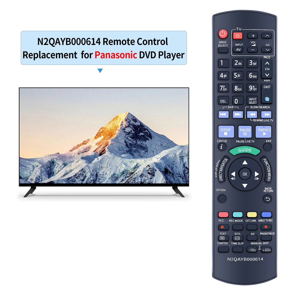 N2QAYB000614 Replacement Remote Control For Panasonic DISC RECORDER