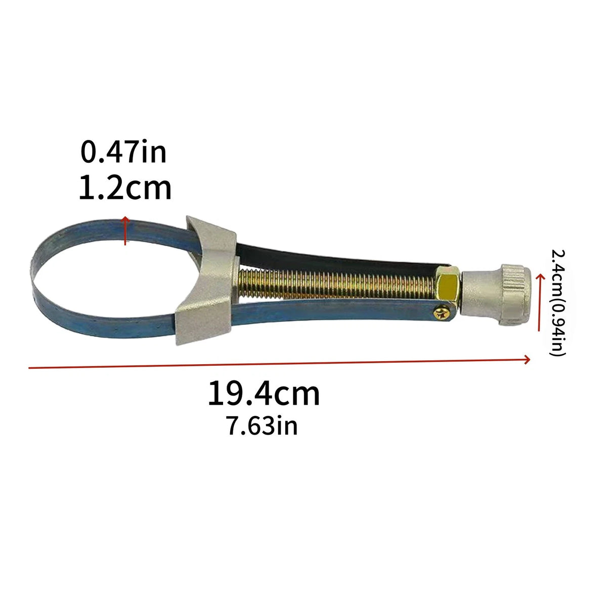 Maintenance Oil Filter Wrench 60-120mm Adjustable for Car Motorcycle Repair Tool