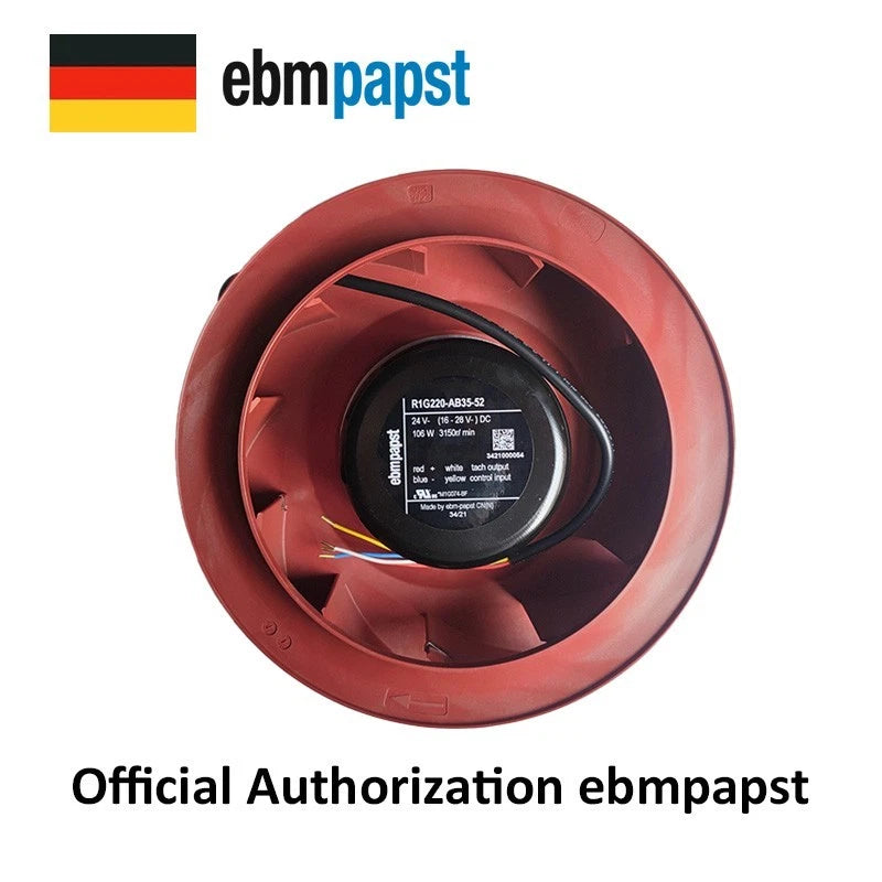 Ebmpapst R1G220-AB35-52 Centrifugal fan DC 24V 106W 3150RPM ??220MM Cooling Fan