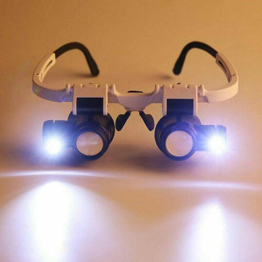 LED 8X 15X 23X Adjustable Magnifier Grass Eye Loupe Lens Jewelry Watch Repair