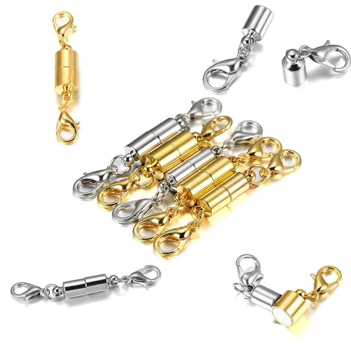 24PCS 3 Different Styles Magnetic Clasps Lobster Clasp For Jewelry DIY Making