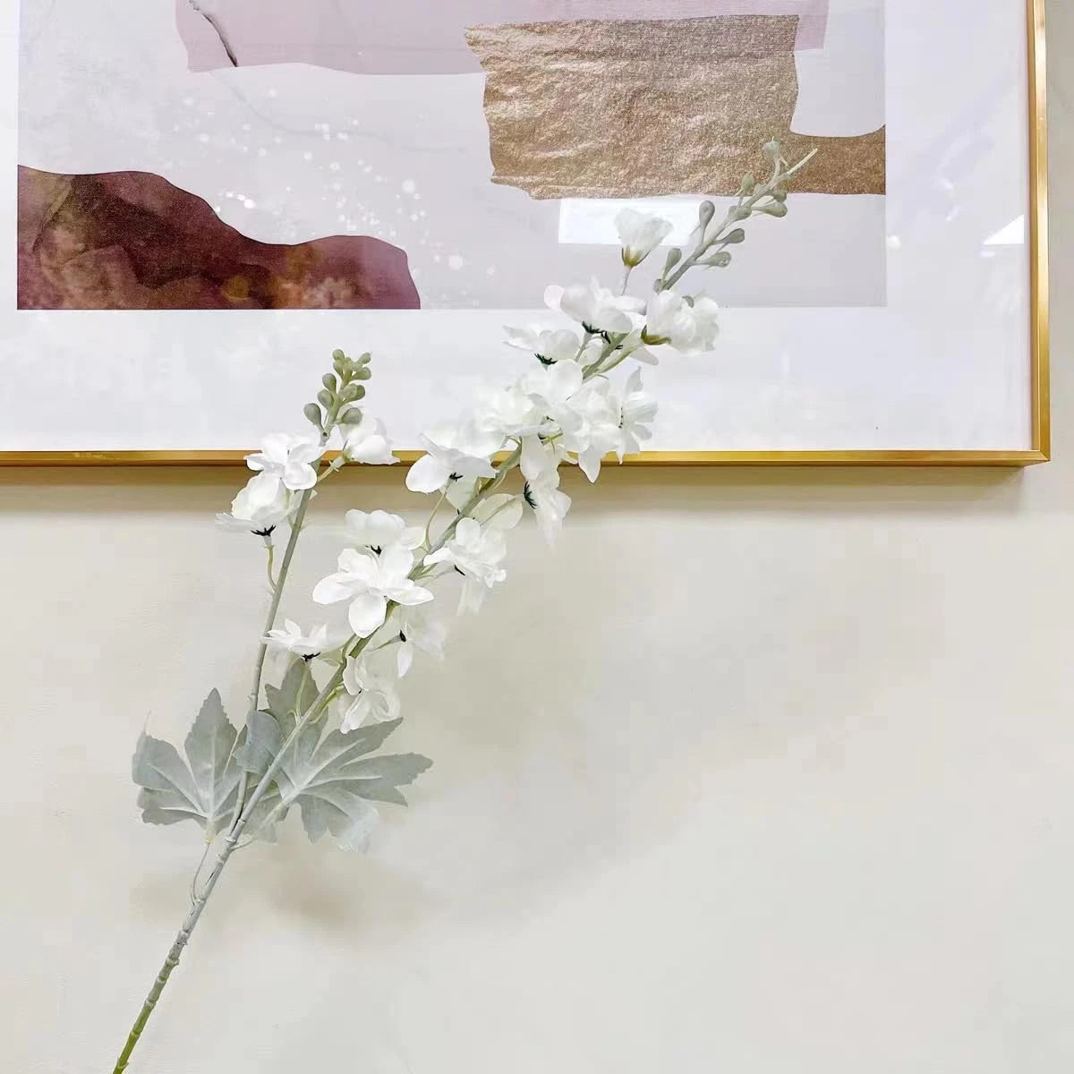 FERIAL Artificial Delphinium Flowers White Larkspur Faux Snapdragon
