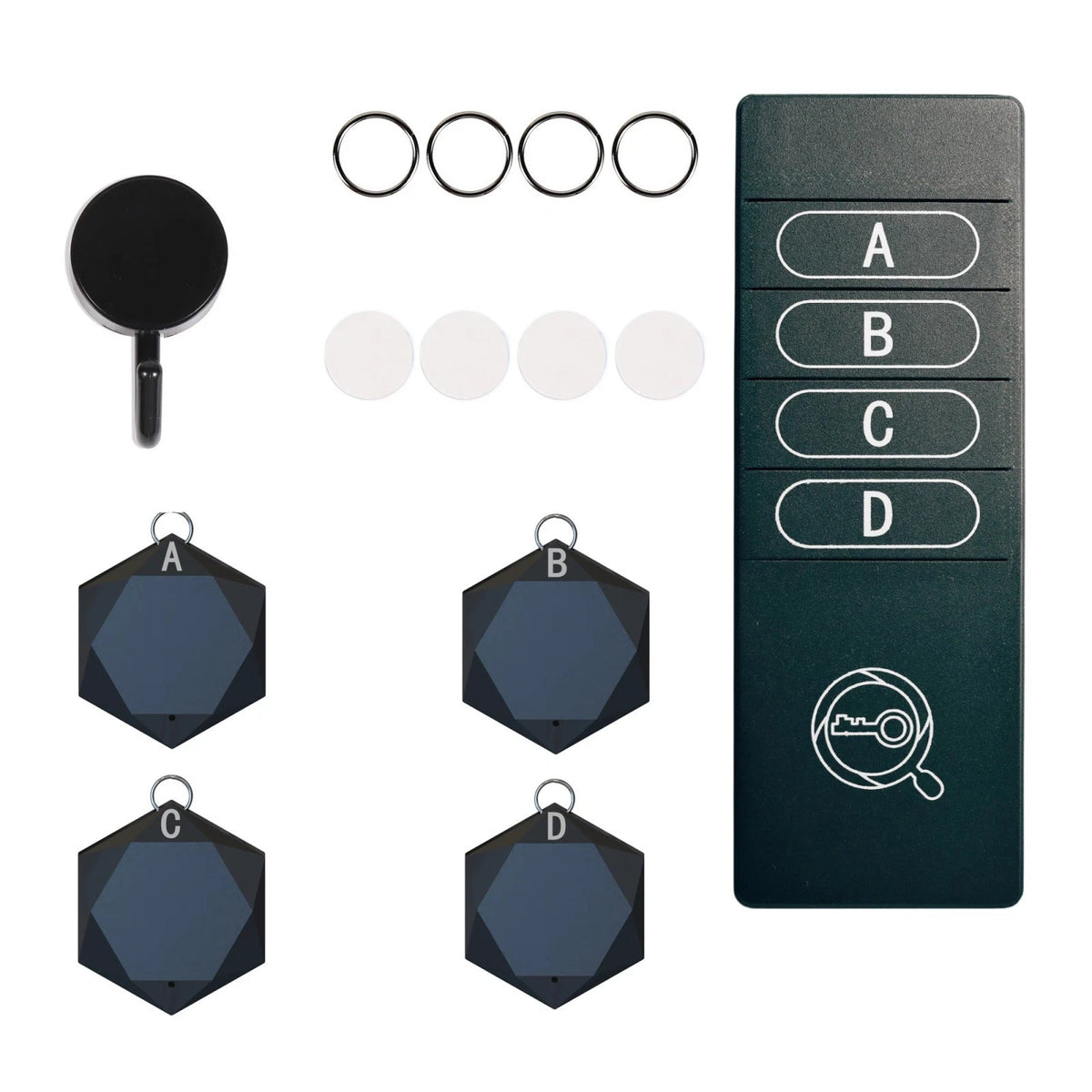 4-in-1 Key Finder Wireless Alarm Anti Lost Key Wallet Tag Tracker Accessories