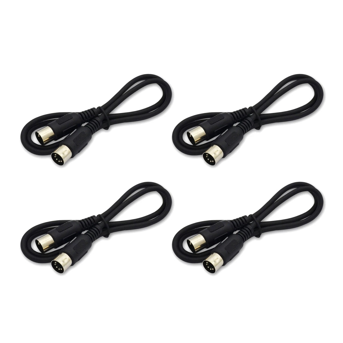 Zero-Delay 4pcs MIDI 5-pin Male to Male Connector Plastic Shell Electronic Piano