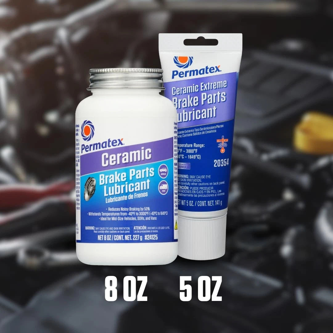 Permatex 24125 8 Fl Oz. (8 Vehicles), Ceramic Extreme Brake Parts Lubricant