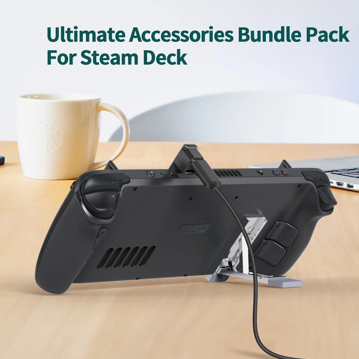 Thumb Grip Cap Cover&Back Bracket & Type-C Adapter For Steam Deck/Switch/OLED c