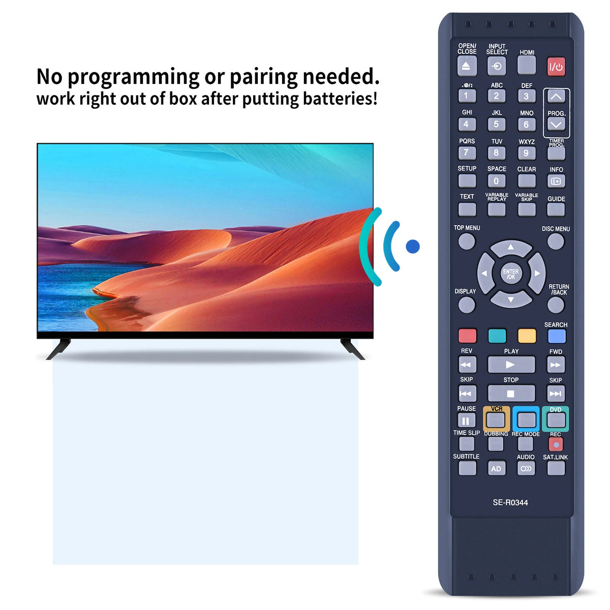 SE-R0344 For Toshiba HDD DVD Recorder Remote Control RDXV59DTKB RDXV60