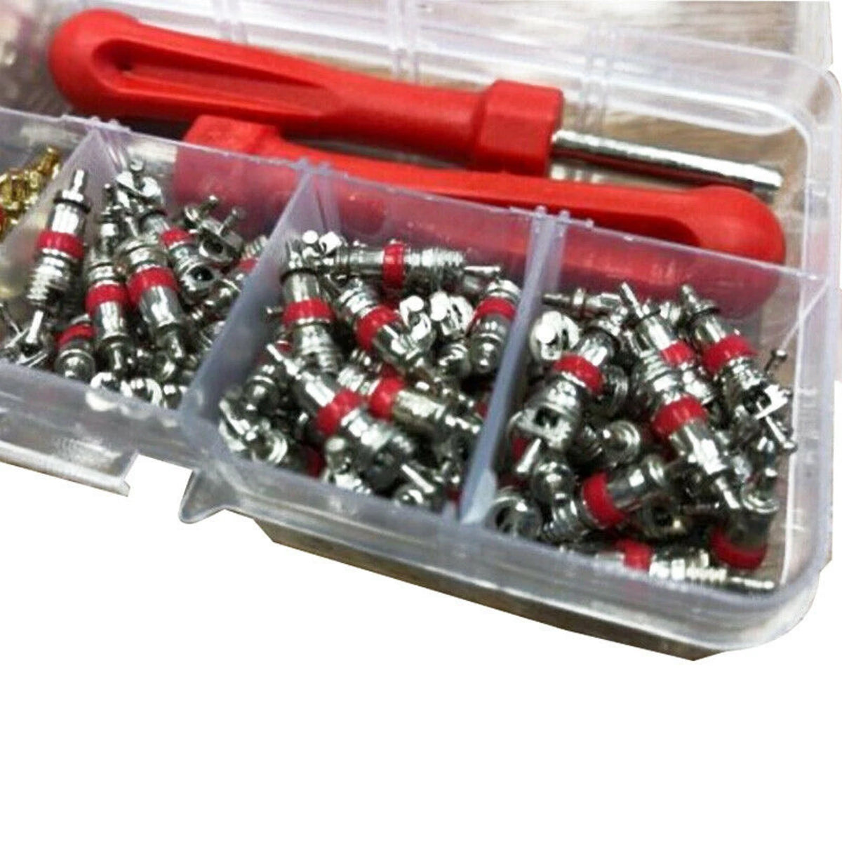 242PCS Car A/C Air Conditioning R134a Valve Core Assortment Remover Tool Kit C