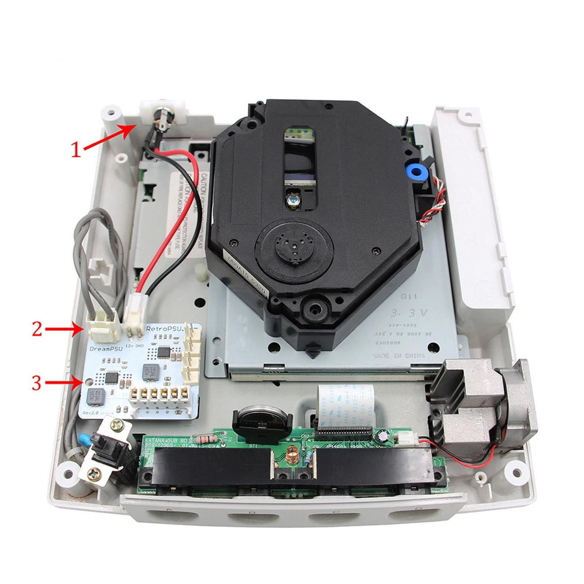 Drop in Rev2.0 DreamPSU 12V 3amp Power Supply For SEGA Dreamcast Console
