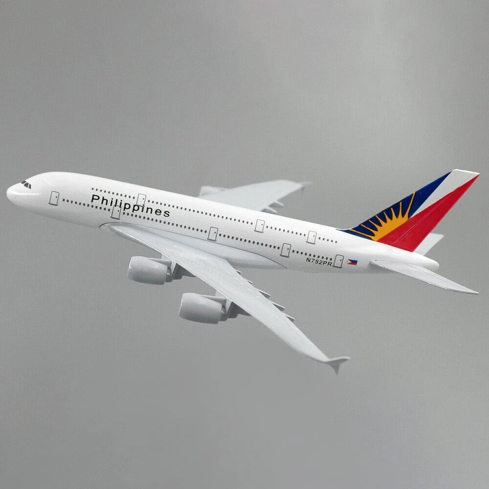 16cm 1:400 Alloy A380 Philippine Airlines Aircraft Plane Model W/ Display Stand