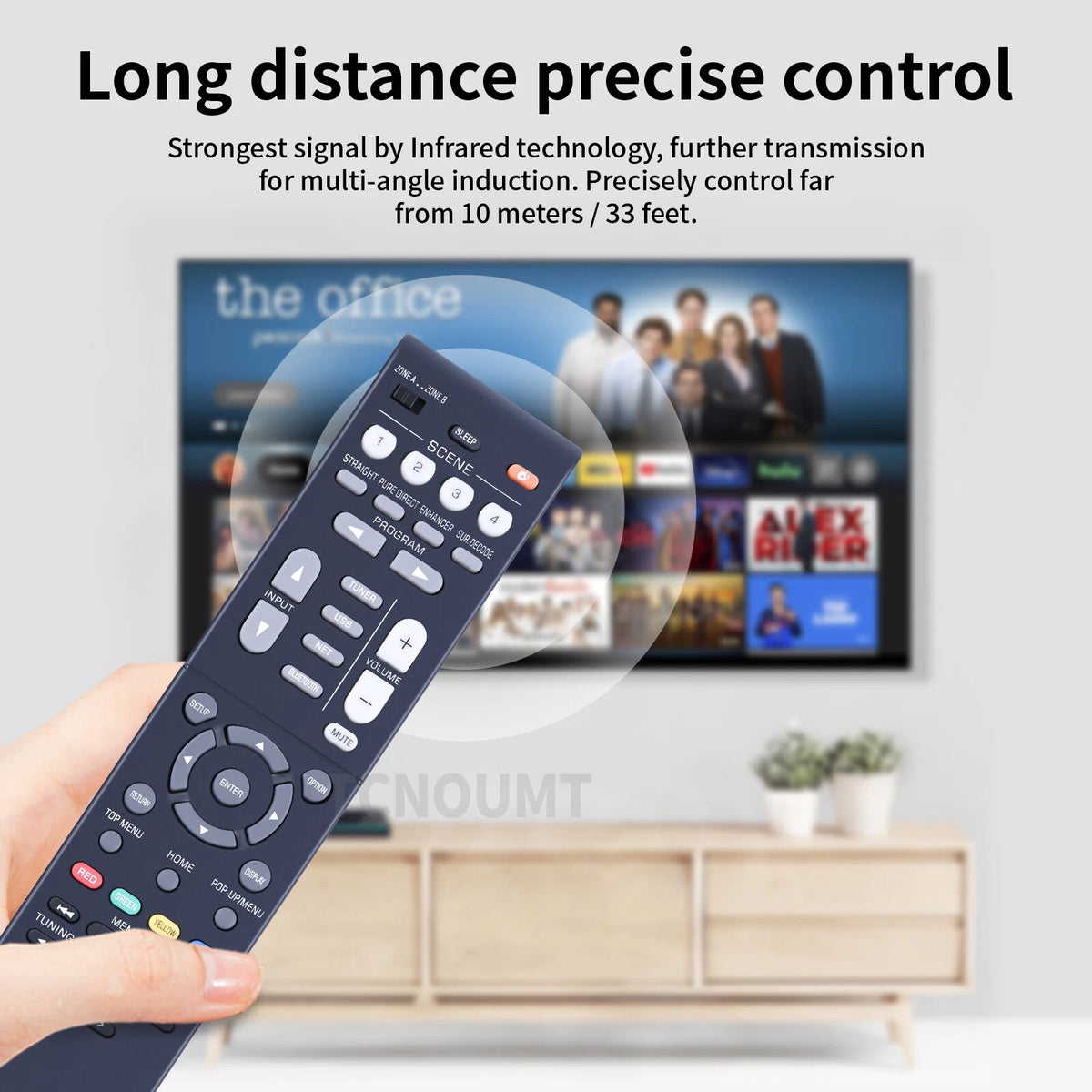 RAV574 VDM8690 Remote Control For Yamaha AV Receiver RX-V4A RXV4A