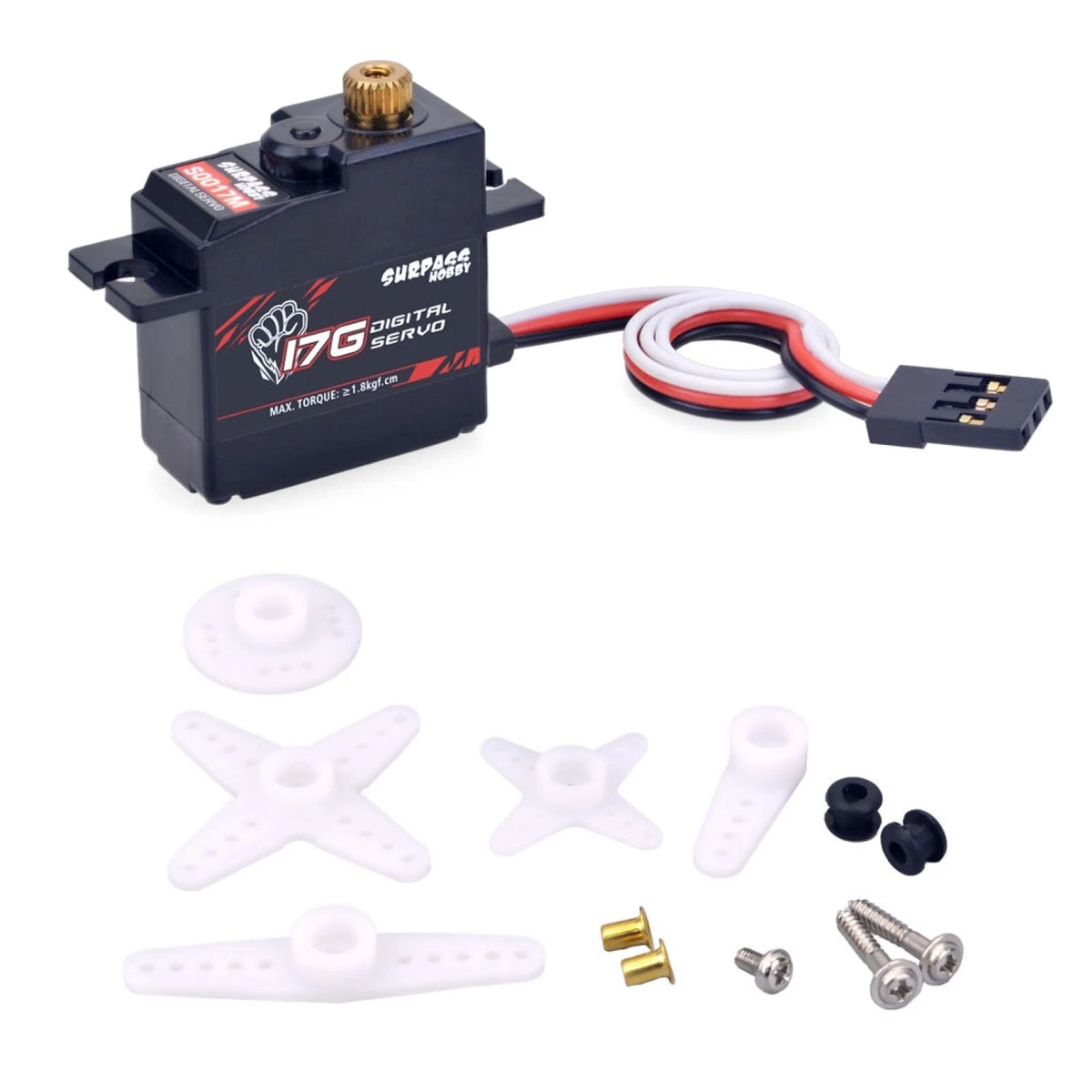 1/18 S0017M Micro Mini Servo 17G Metal Gear Digital Servo For RC Plane Boat Car