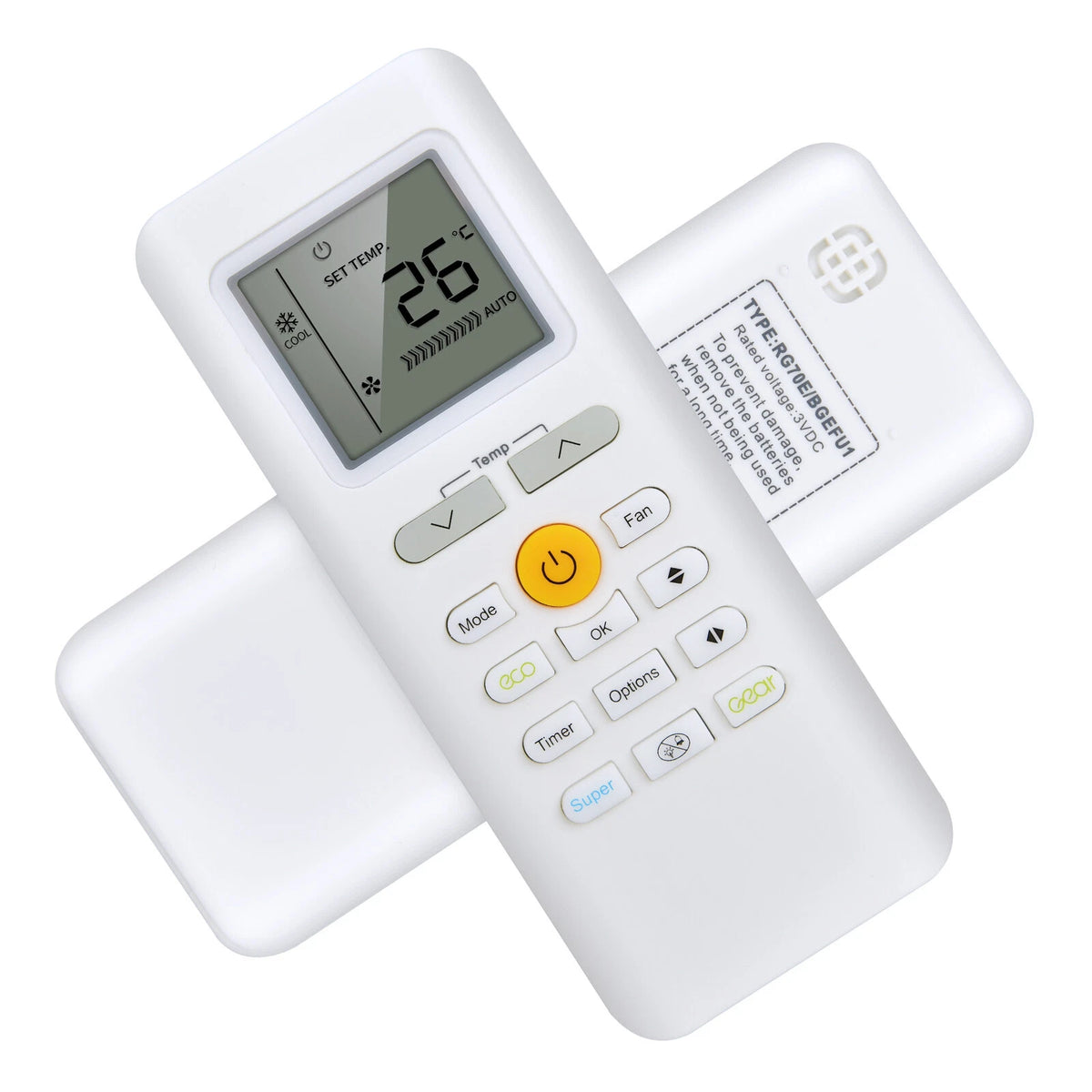 Replace Remote Control For Midea RG70E/BGEF RG70A/BGEF RG70C No backlight
