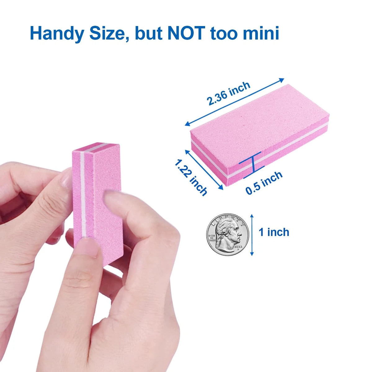 Nail Buffers (60 Pack), Buffer Block 60 Pcs Blocks Pink, Pink