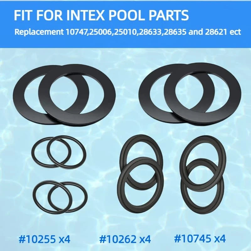 YMHYJY 25076RP Washer and Ring Kit for 1-1/2in Fittings, 1.5 inches, Black