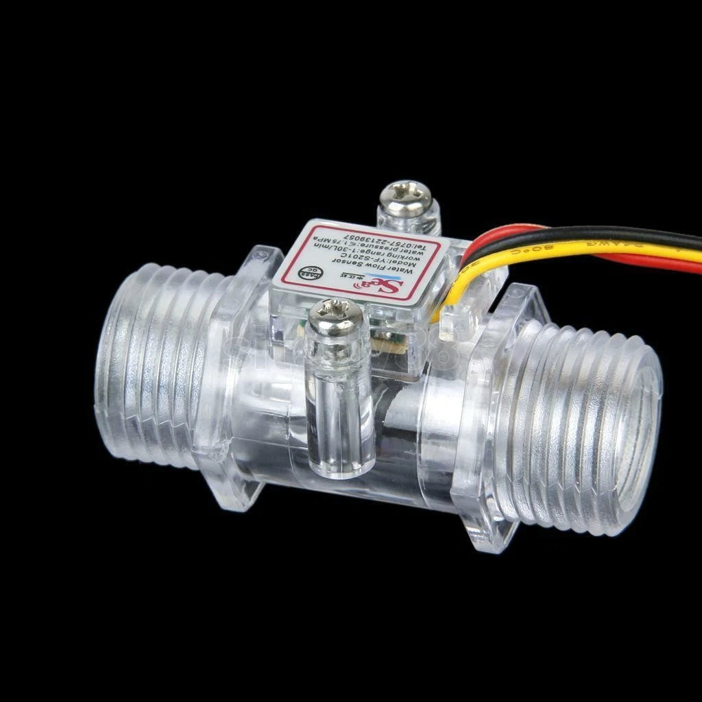 G1/2" Copper Water Flow Hall Sensor Switch Flow Meter Flowmeter Counter C