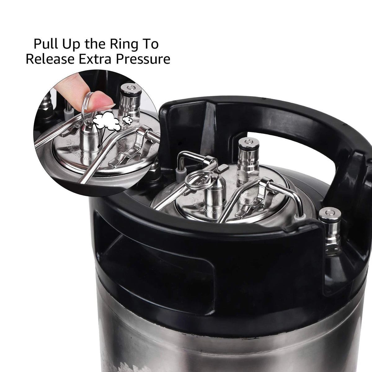 MRbrew All 304 Stainless Steel Corny Keg Pressure Relief Valve, 4 PCS, Silver