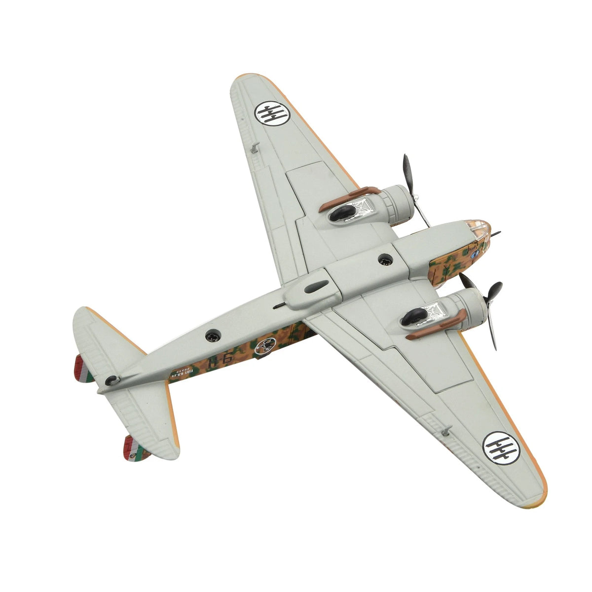 WWII Italian Air Force For Fiat BR.20 1:144 Alloy Model With Rotating Propeller