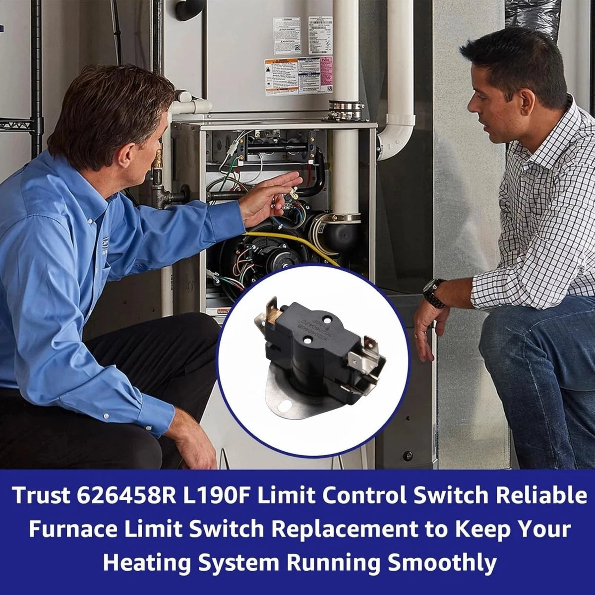 Furnace Limit Control Switch 626458R L190F For Nordyne B6BV Series Models Unit