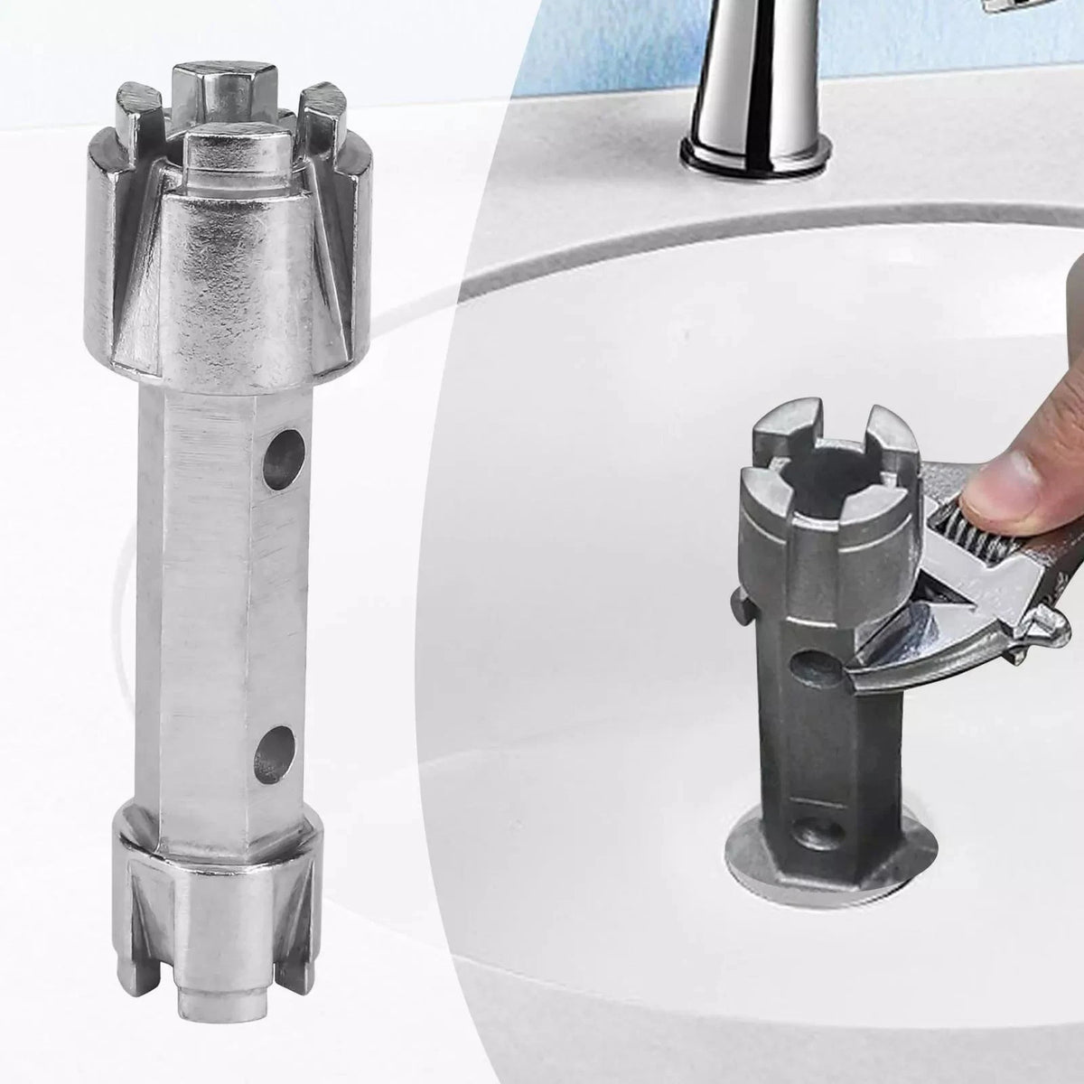 1 Pc Tub Drain Remover Wrench Tool Dual Ended Install & Remove Bath & Shower