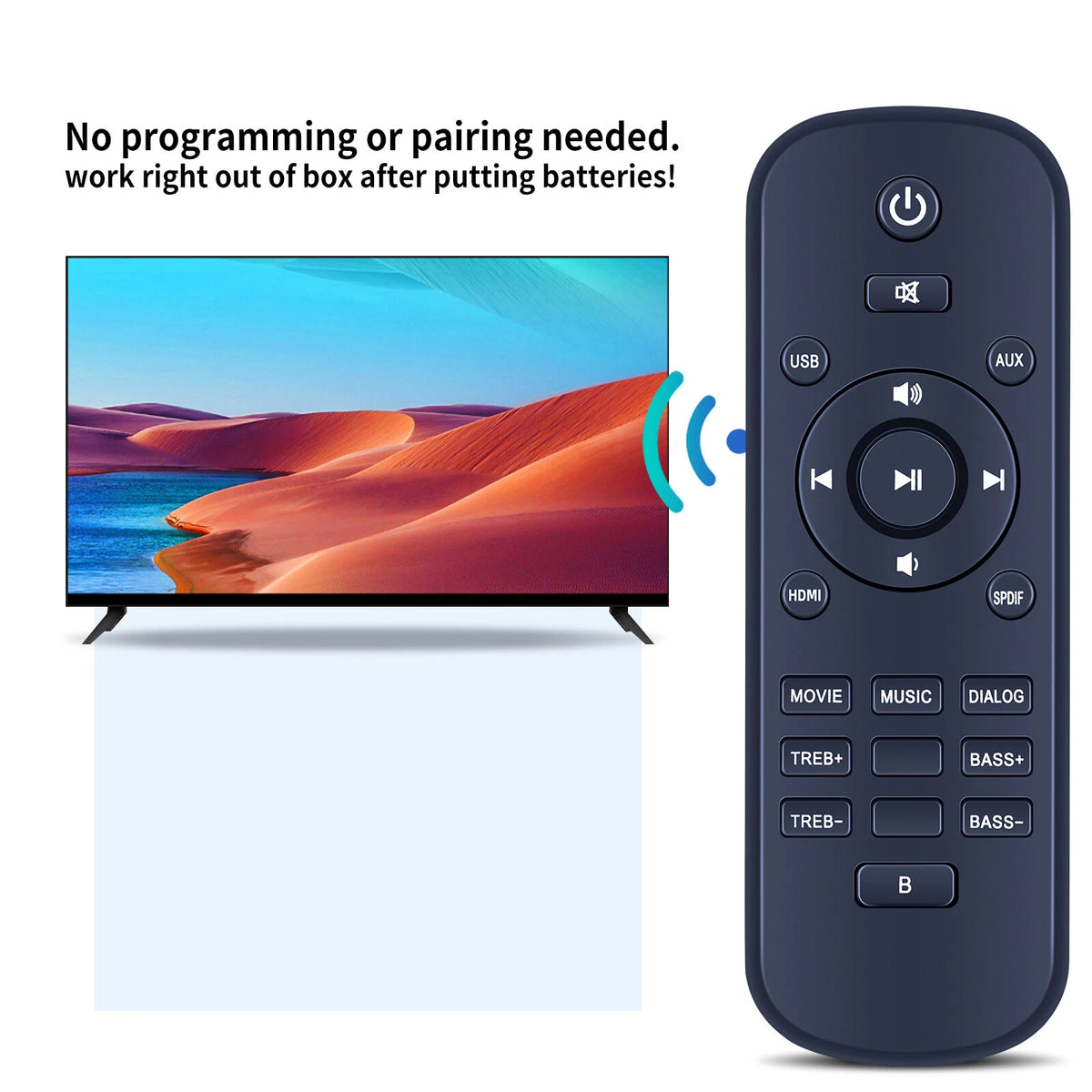 Replacement Remote Control For OFFSIR Sound Bar 16 Inch Bluetooth TV Speaker