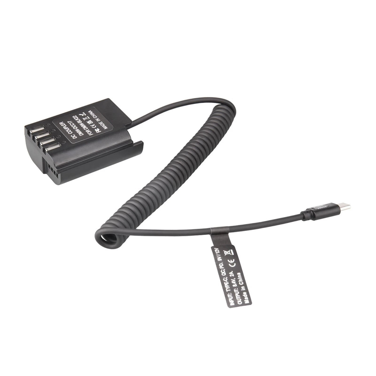 USB-C to DMW-BLK22/DCC17 Dummy Battery Power Cable For Panasonic GH3 Camera