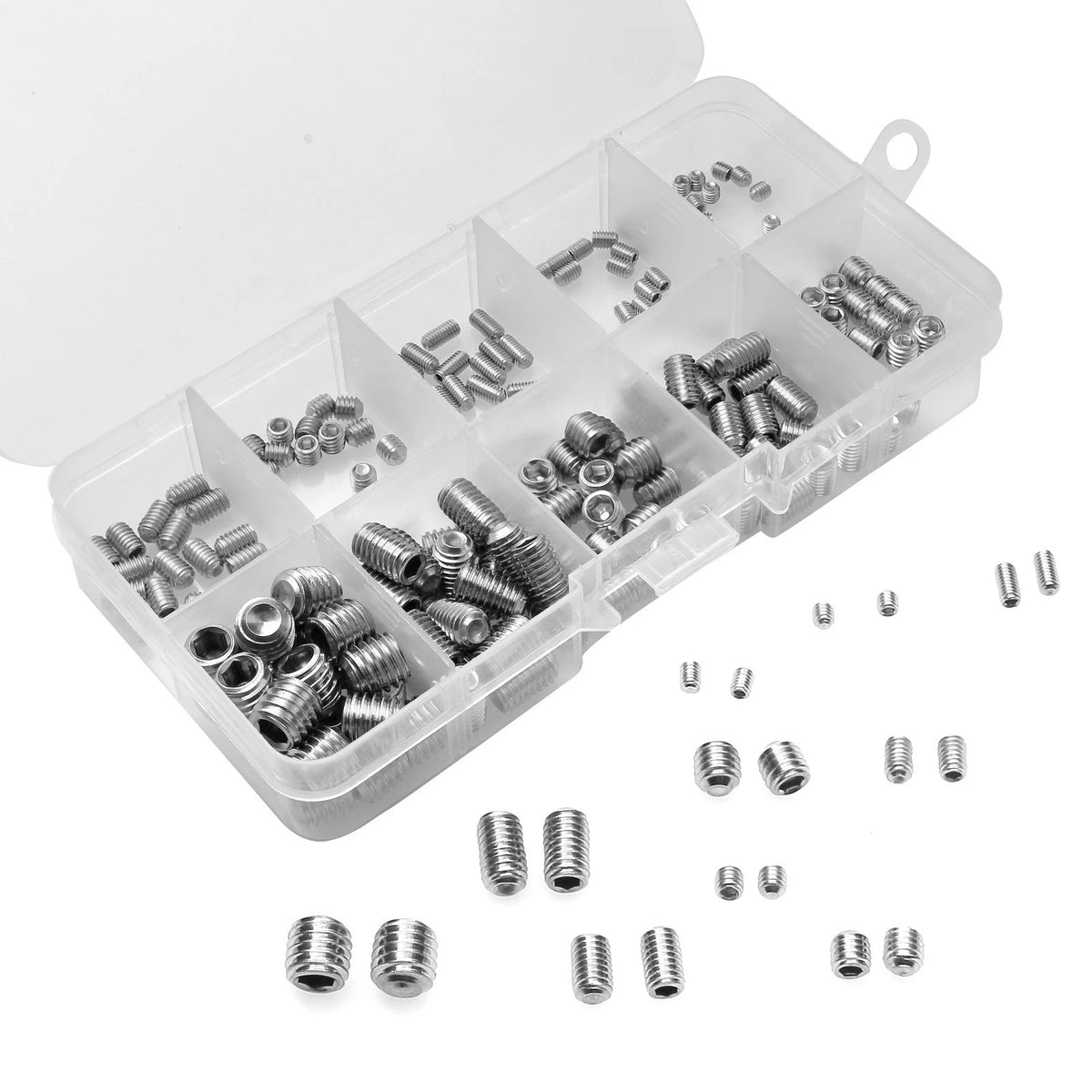 Stainless Steel M3 M4 M5 M6 M8 Allen Head Socket Hex Set Grub Screw Assortment