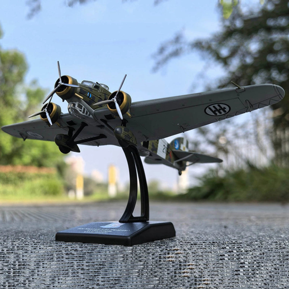 Durable 12cm Diecast Alloy 1/144 Scale WWII Italian Savoia-Marchetti S.81 Bomber