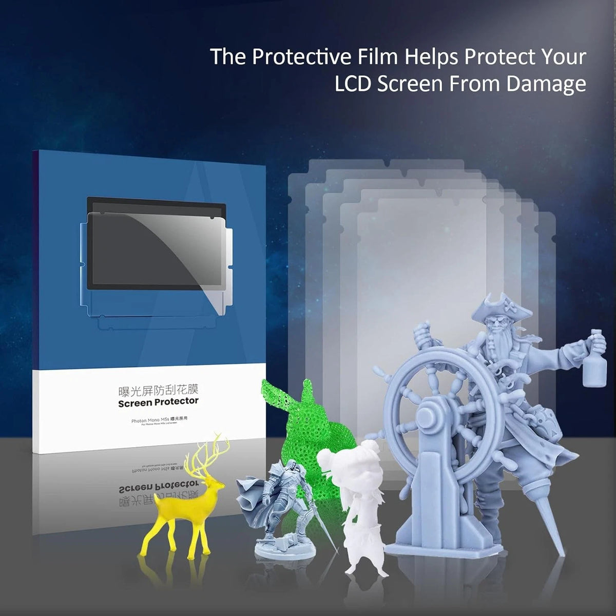 Photon MONO M5s 3D Printer Screen Protector, Protective Film 5Pcs...