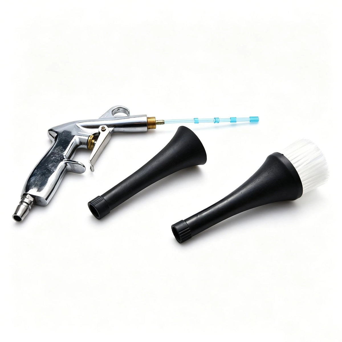 Aluminum Alloy Car Detailing Air Gun 360° Swivel 1/4" Inlet Blow Tool Nozzles