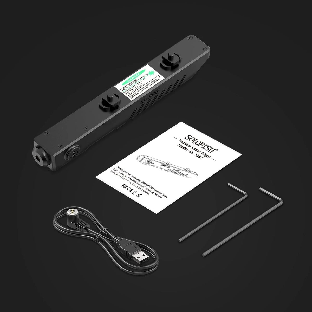 SOLOFISH Green Laser Sight Compatible with Polymer- Mlok, Mlok