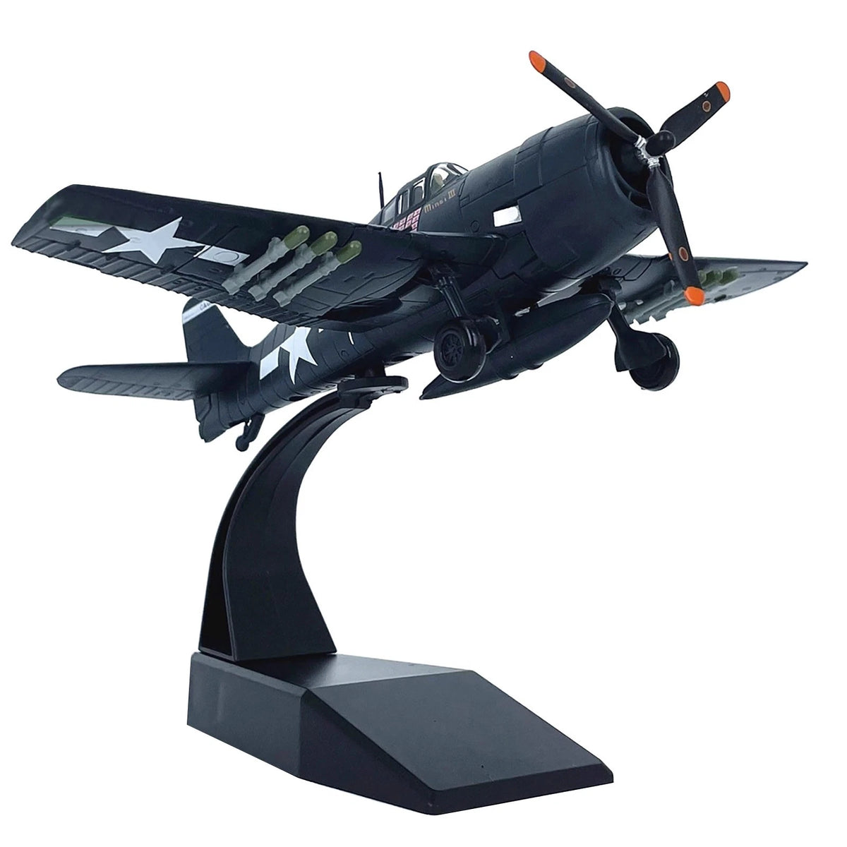 WWII Fighter Aircraft Model F6F Hellcat 1:72 Scale For Alloy Display