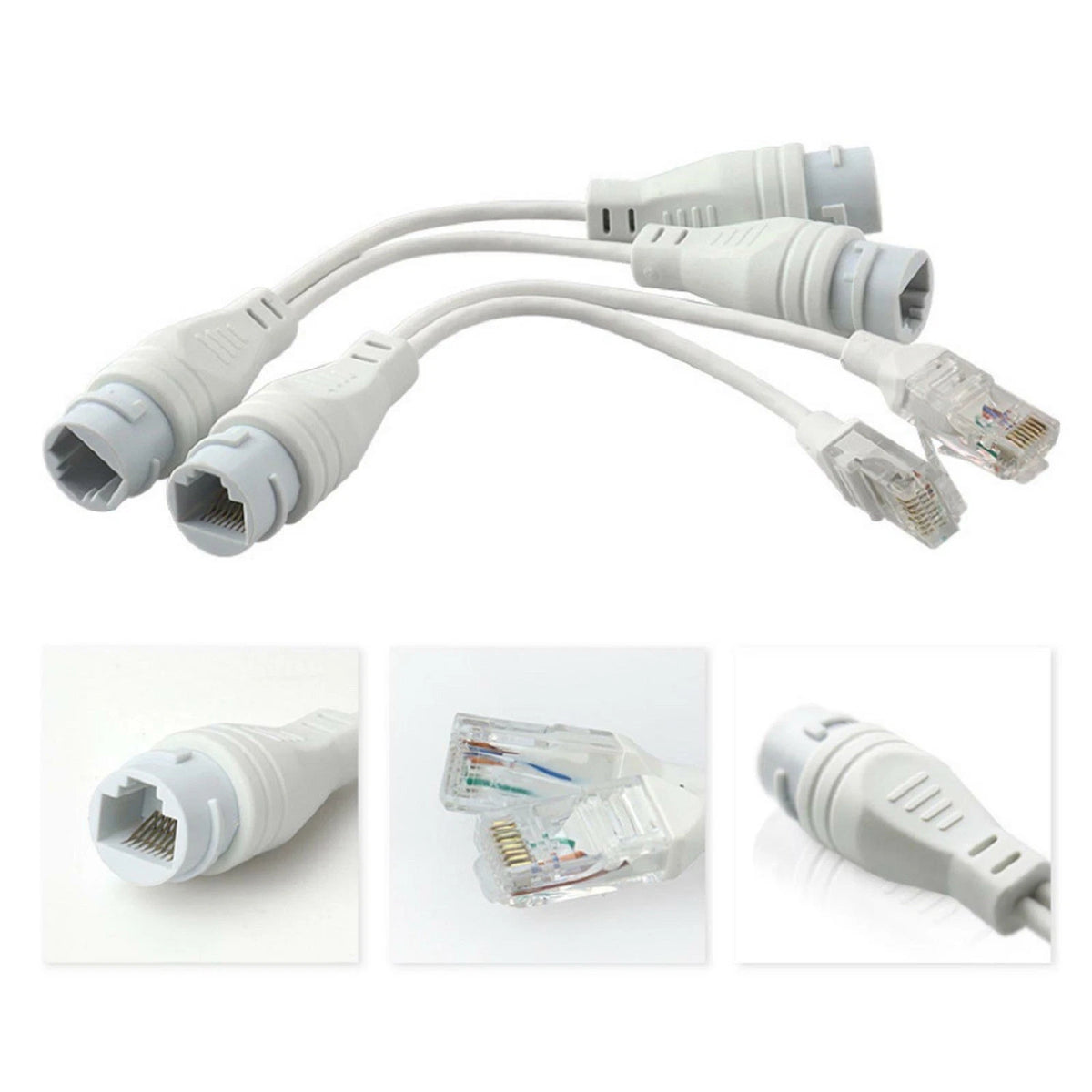 1 to 2 Adapter Network Splitter With Gasket/Rubber Plug/Case/Tailpipe Set
