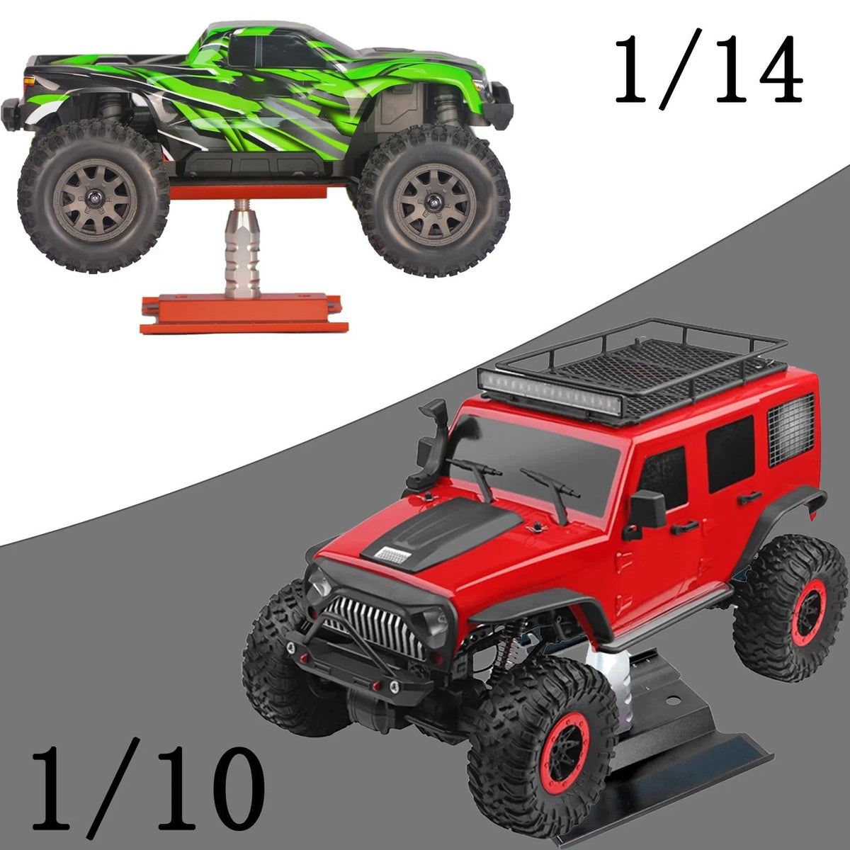 RC Car Repair Work Stand Lift Lower Adjustable Workstation Red