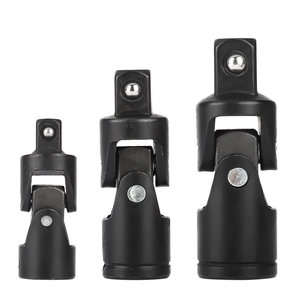 3Pack 1/4" 3/8" 1/2" Drive Swivel Impact Universal Joint Socket Set Adapter Tool