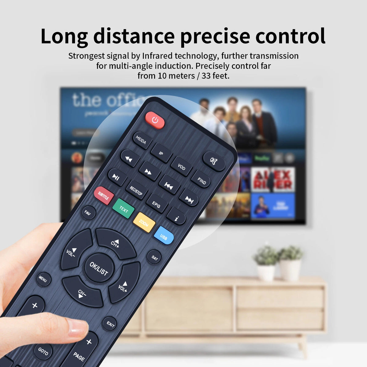Replacement Remote Control For Spider HD Satellite Receiver Only for T Series