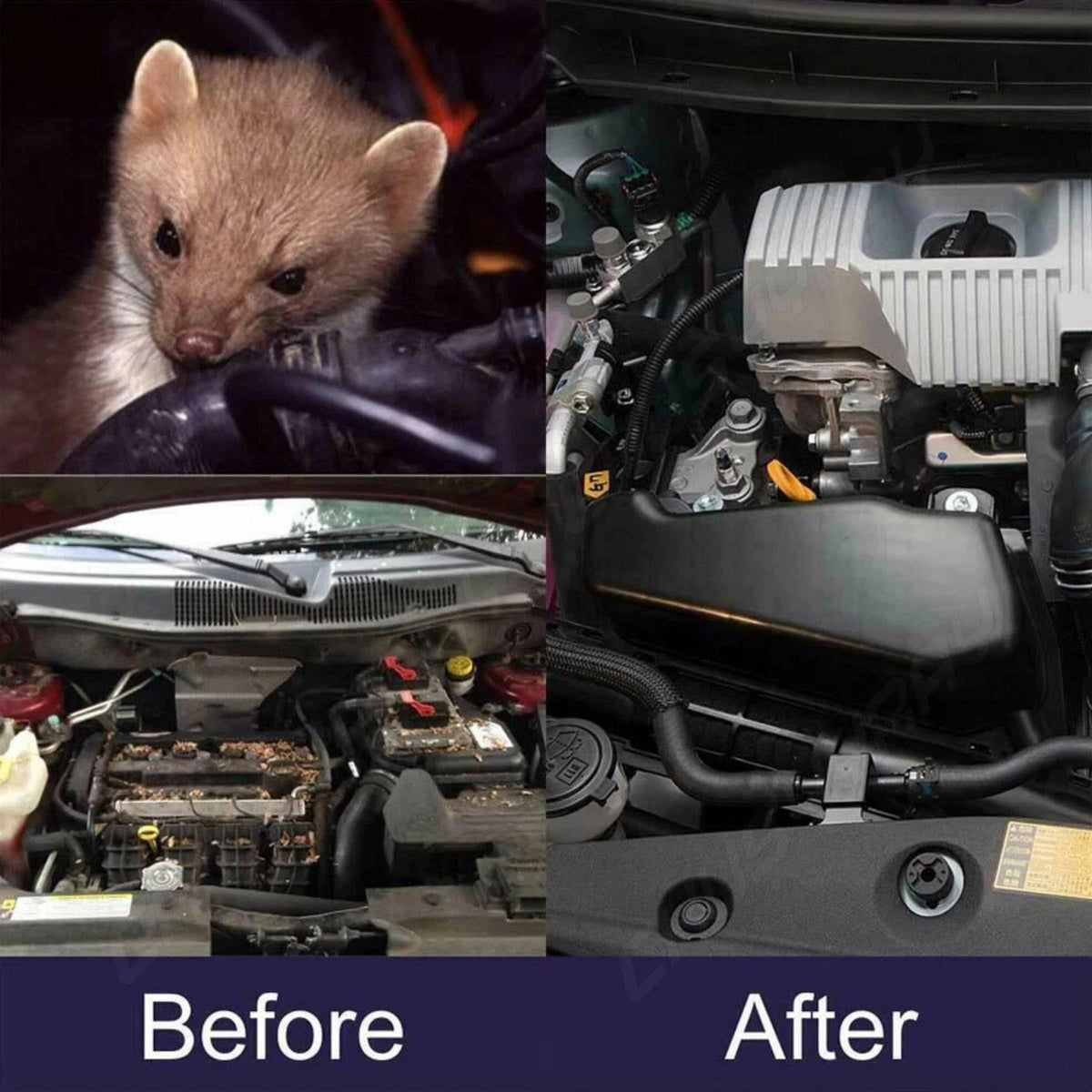 Car Engine Bay Mouse Deterrent Ultrasonic For Under Hood Rodent Pest Repeller