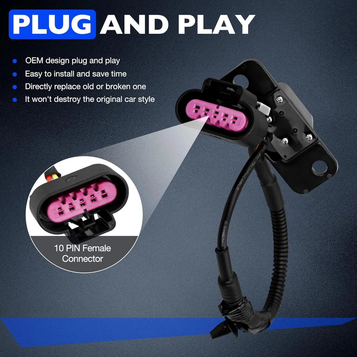 Backup Camera, Compatible with 2007-2008 Chevy Chevrolet Avalanche Base LT...