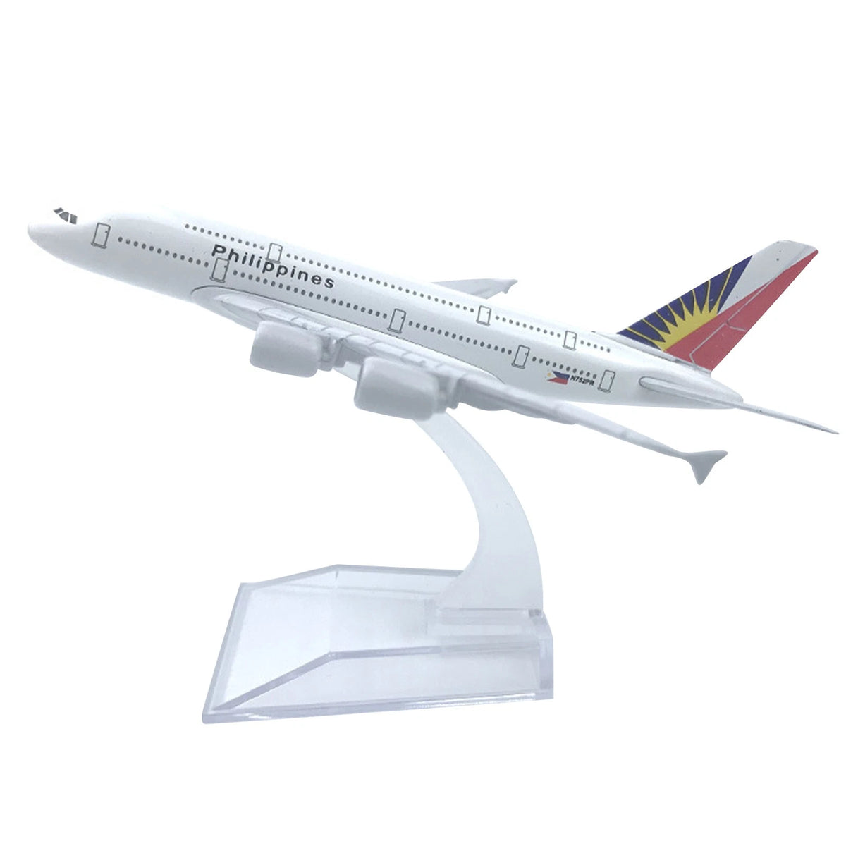 16cm 1:400 Alloy A380 Philippine Airlines Aircraft Plane Model W/ Display Stand