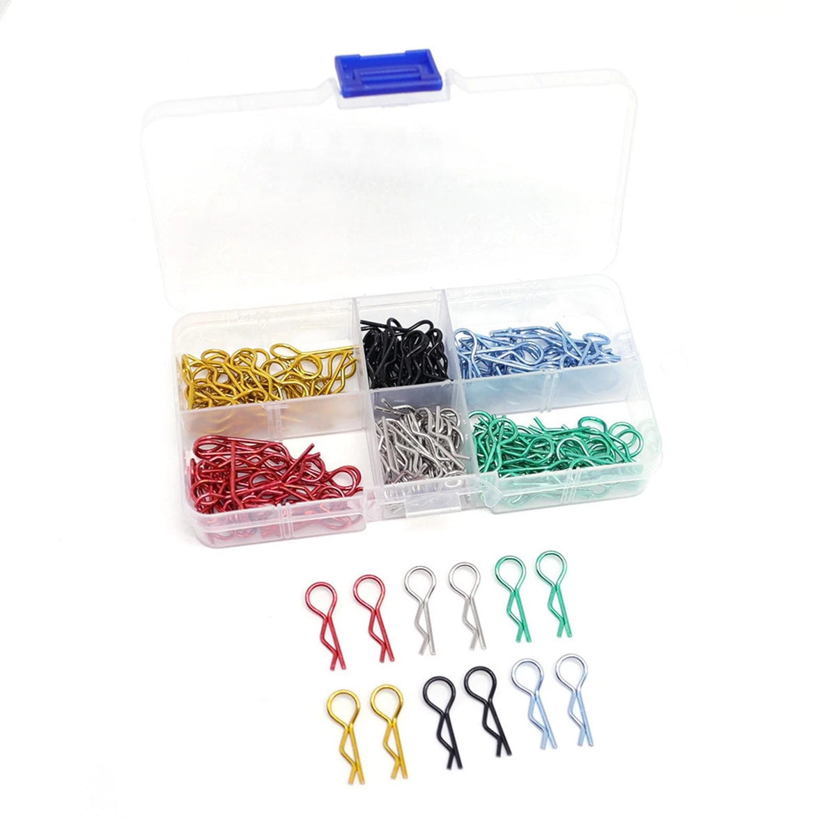 180Pcs 1/10 1/12 On-Road RC Car Body Shell R Shape Clips DIY Metal Pin Neddles