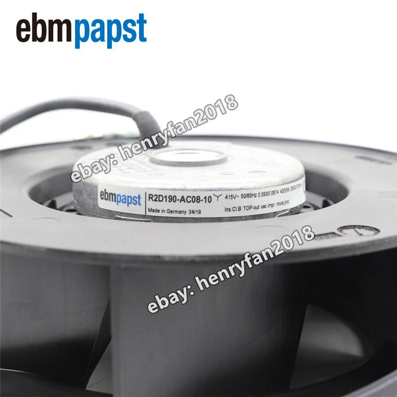 Ebmpapst R2D190-AC08-10 Cooling Fan 415VAC 43/52W 0.09A ??190MM Centrifugal Fan