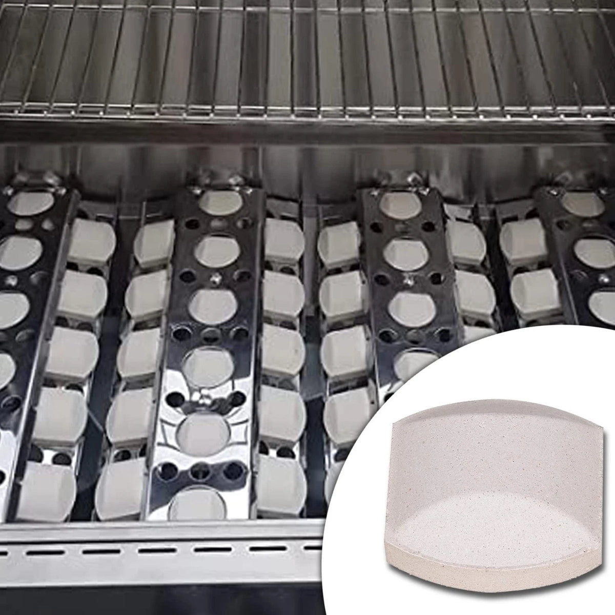 GasSaf Gas Grill Ceramic briquettes Replacement 50-PCS, Briquettes*50